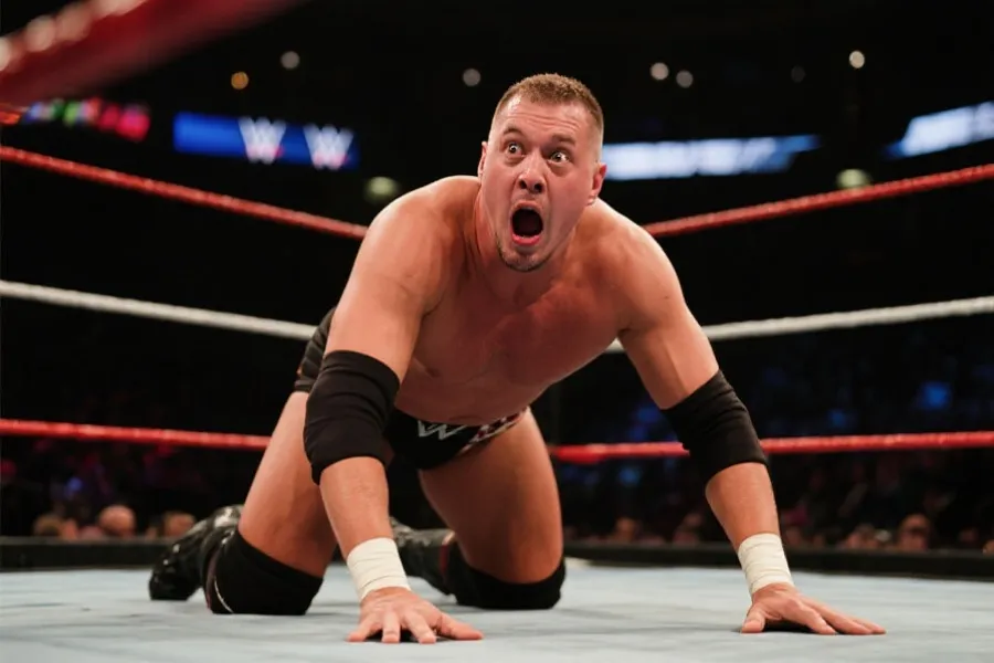 Wrestler Shocked in the Ring